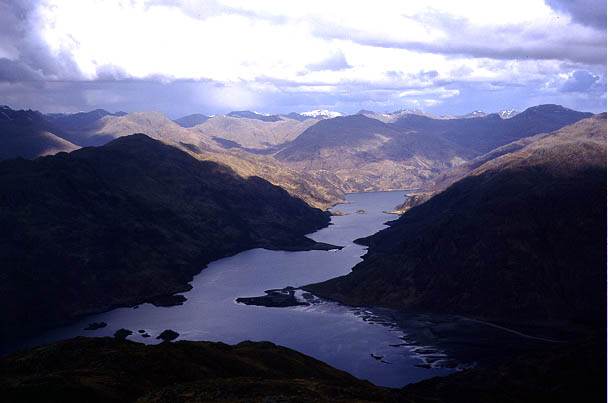 Loch Hourn and the Kintail hills from Ladhar Bheinn